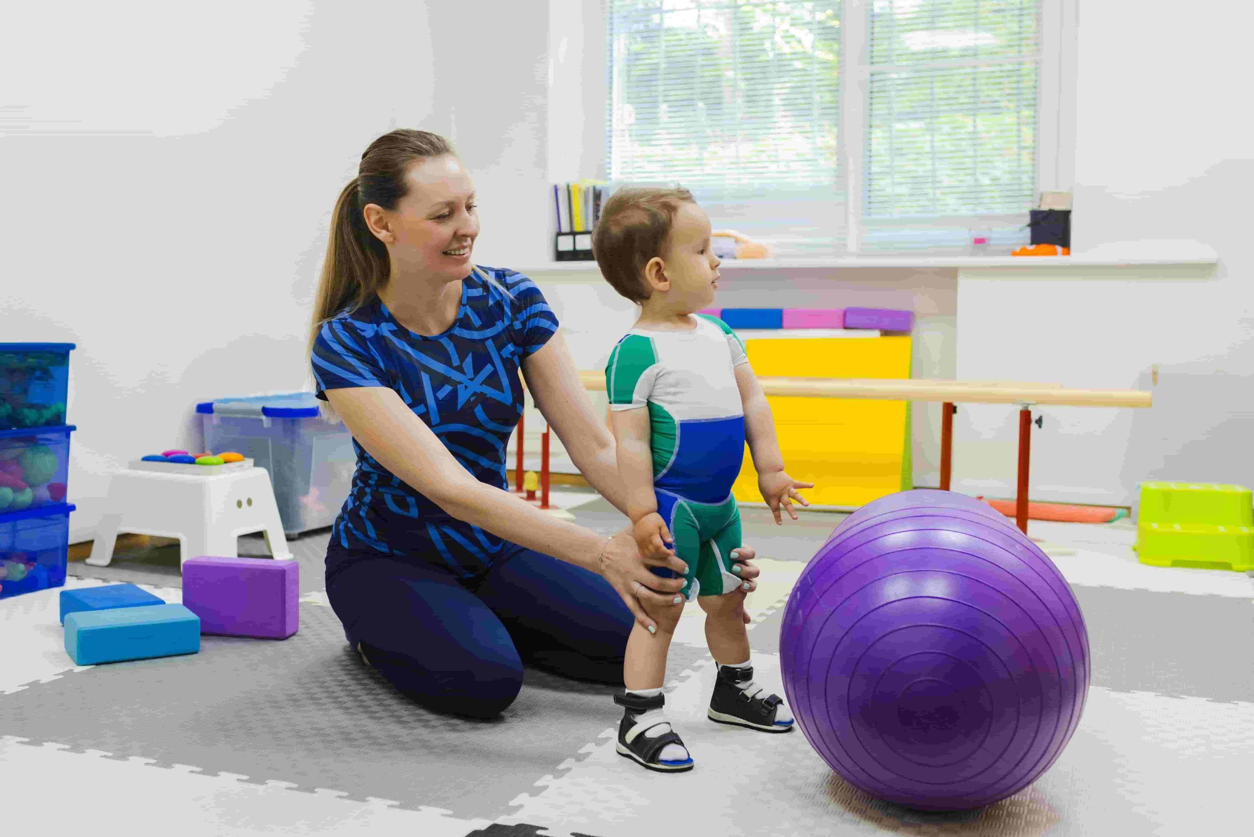 Paediatric physiotherapy session for child at home in Dubai