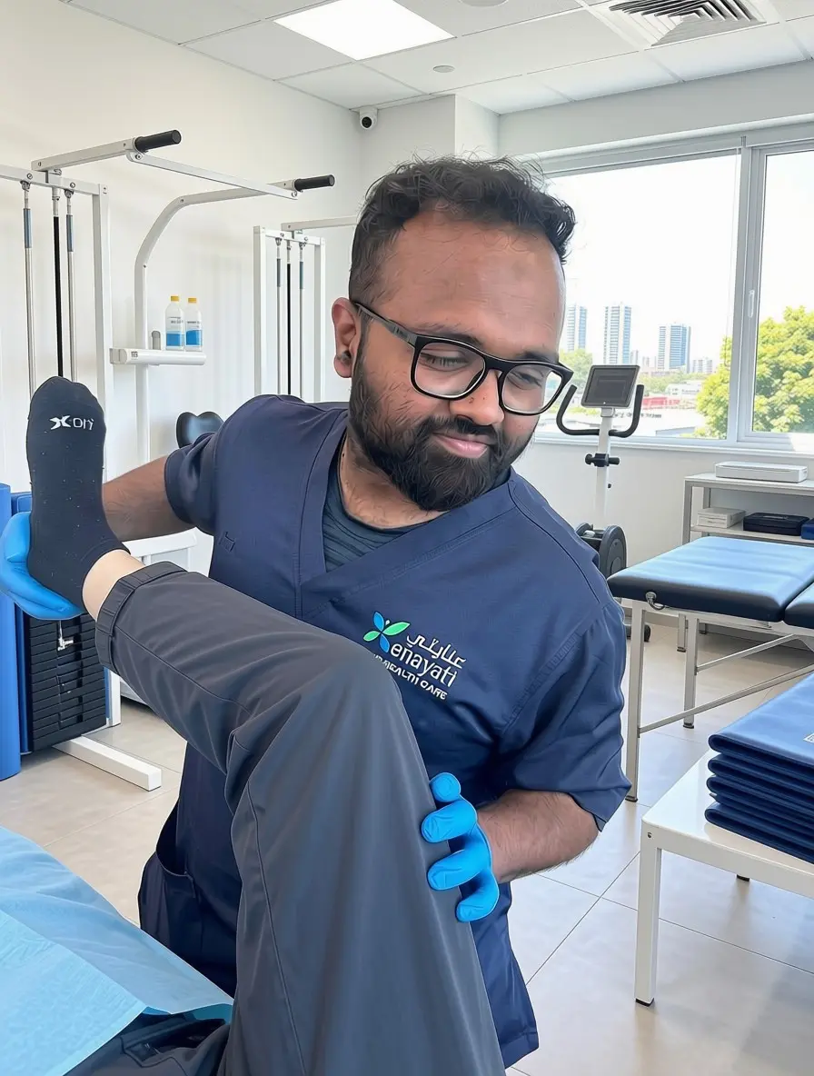 Mohamed Aseem, physiotherapist at Enayati